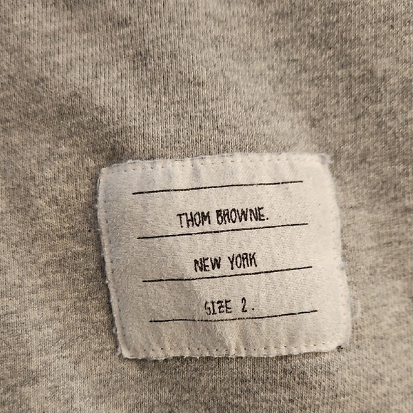 Thom Browne Center Back Sweatshirt Light Grey Men's Sweater size 2 - Picture 6 of 11